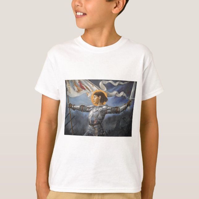 Jeanne d'Arc mit Fahne T-Shirt (Vorderseite)