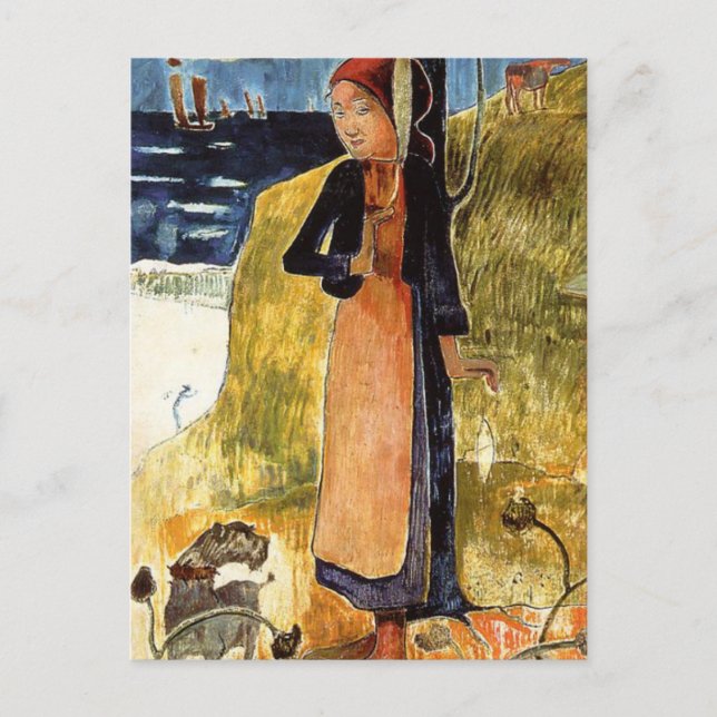 Jeanne d'Arc oder ein bretonisches Mädchen, das Pa Postkarte (Vorderseite)