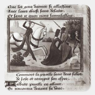 Jeanne d'Arc Quadratischer Aufkleber