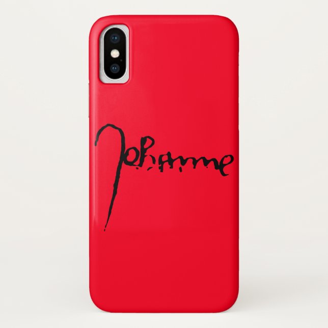 Jeanne d'Arc Saint Joan Heilige Johanna Signature Case-Mate iPhone Hülle (Rückseite)