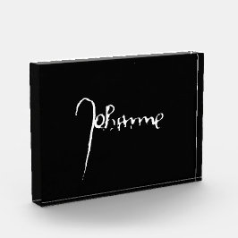 Jeanne d'Arc Saint Joan Heilige Johanna Signature Fotoblock