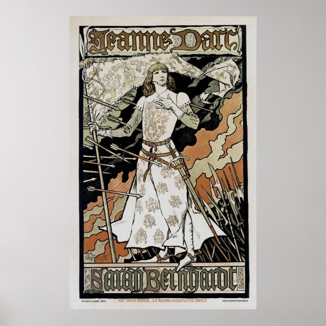 Jeanne d'Arc ~ Sarah Bernhardt Poster (Vorne)