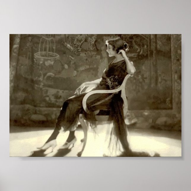 Jeanne Eagels von Adolf de Meyer 1921 Poster (Vorne)