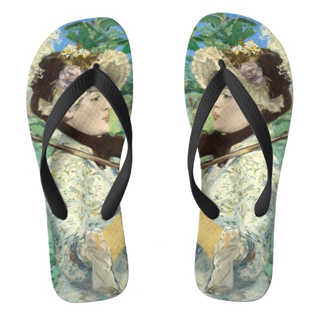 Jeanne (Frühjahr) Edouard Manet Flip Flops (Fußbett)
