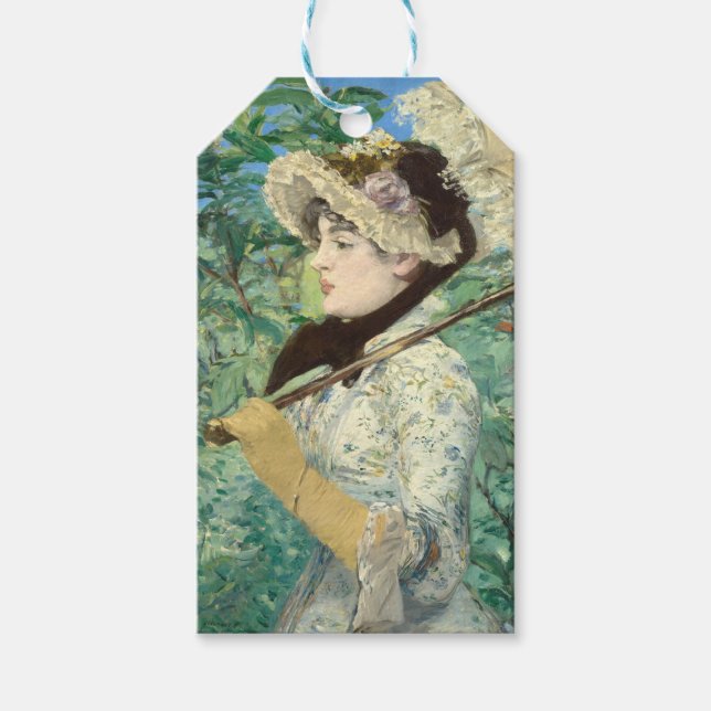 Jeanne (Frühjahr) Edouard Manet Geschenkanhänger (Vorderseite)