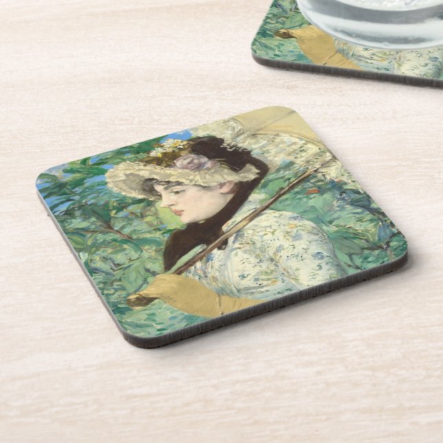Jeanne (Frühjahr) Edouard Manet Getränkeuntersetzer (Linke Seite)