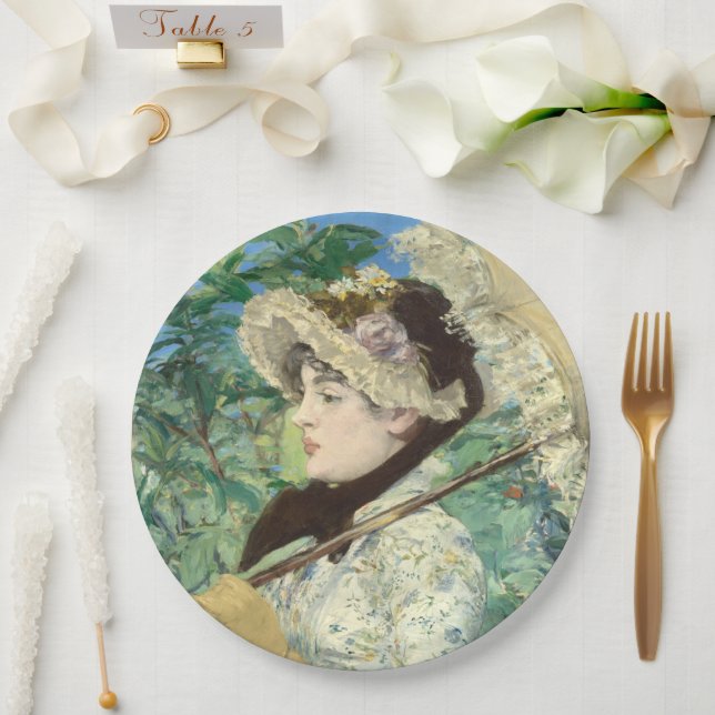 Jeanne (Frühjahr) Edouard Manet Pappteller (Hochzeit)