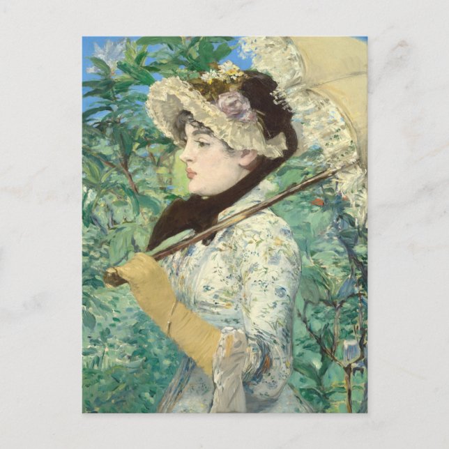 Jeanne (Frühjahr) Edouard Manet Postkarte (Vorderseite)