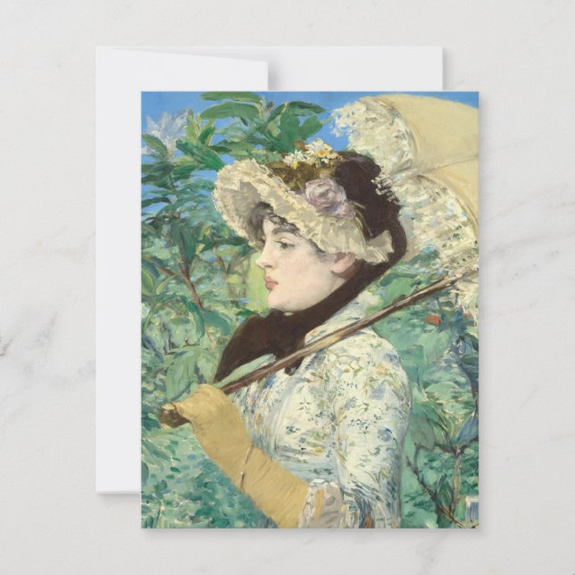 Jeanne (Frühjahr) Edouard Manet RSVP Karte (Vorderseite)