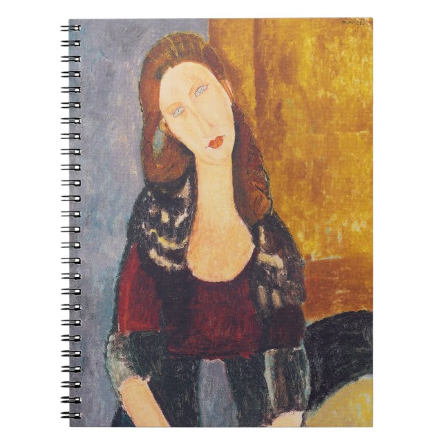 Jeanne Hebuterne Porträt durch Amedeo Modigliani Notizblock (Vorderseite)