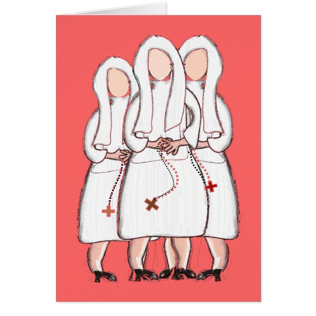 Jeanne Jugan Nonnen-Kunst-Karte-Leeres Innere (Vorne)