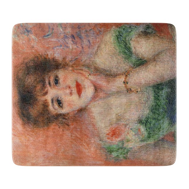 Jeanne Samary in einem Necked Dress (von Renoir) Schneidebrett (Vorderseite)