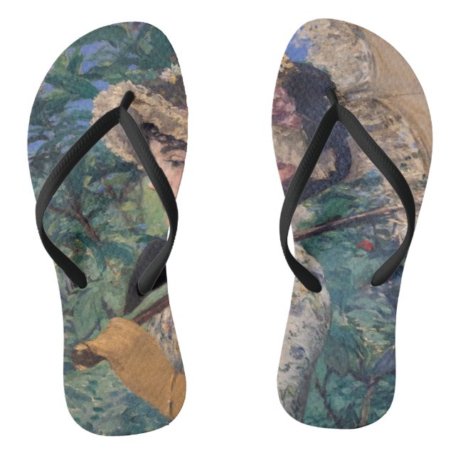 Jeanne (Spring) von Édouard Manet Flip Flops (Fußbett)