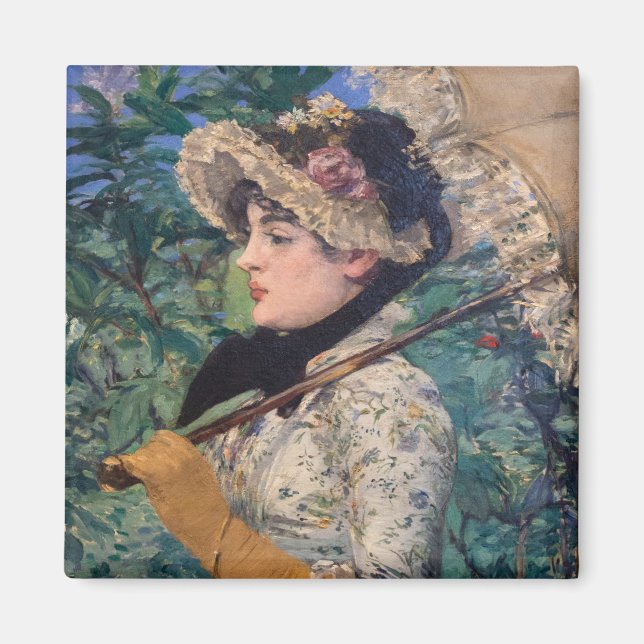 Jeanne (Spring) von Édouard Manet Magnet (Vorne)