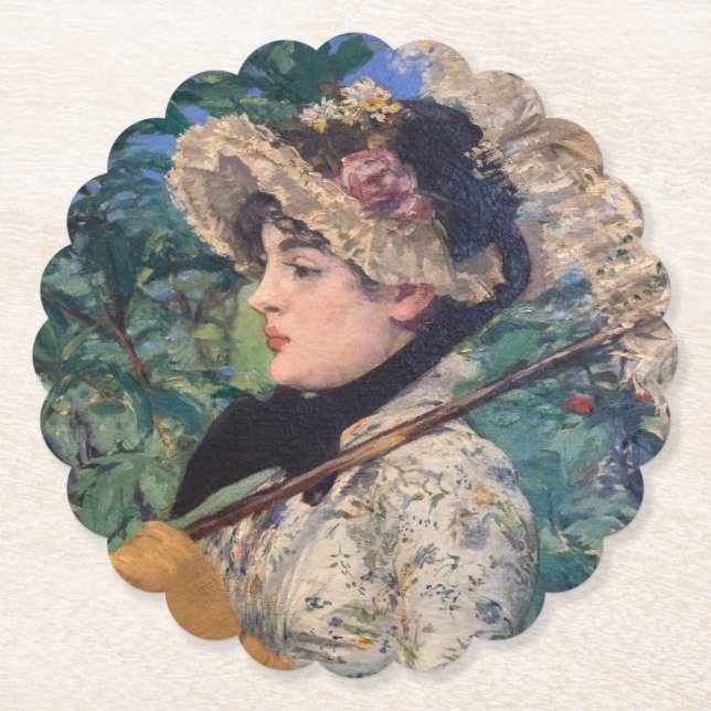 Jeanne (Spring) von Édouard Manet Untersetzer (Vorderseite)