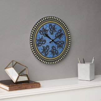 Jeans Color Yoga Mandala Große Wanduhr