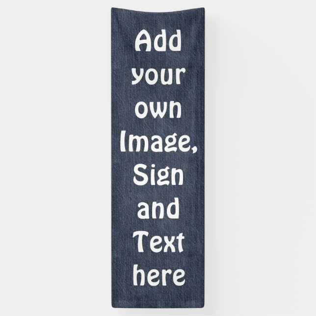 Jeans-Gewebe-Muster + Ihre Ideen Banner (Vertikal)