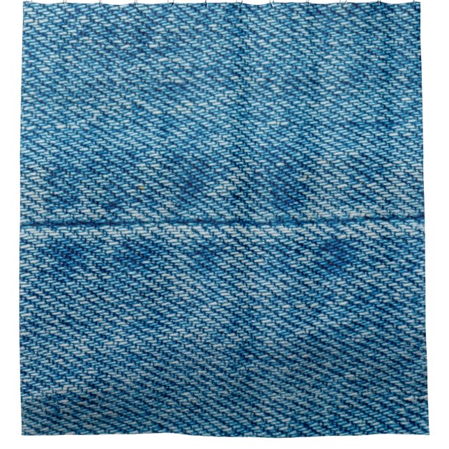 Jeans haben Hintergründe nah. Denim Heften. Blau Duschvorhang (Vorderseite)