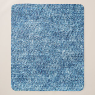 Jeans in Acid-Waschung blau. Jeanshintergrund, Tex Sherpadecke