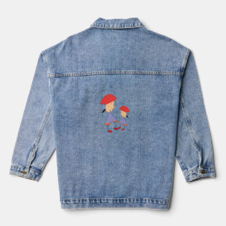 jeans jacket printed image of dolls jeansjacke
