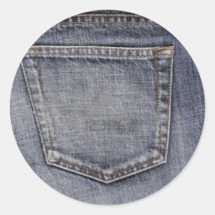 Jeans Runder Aufkleber