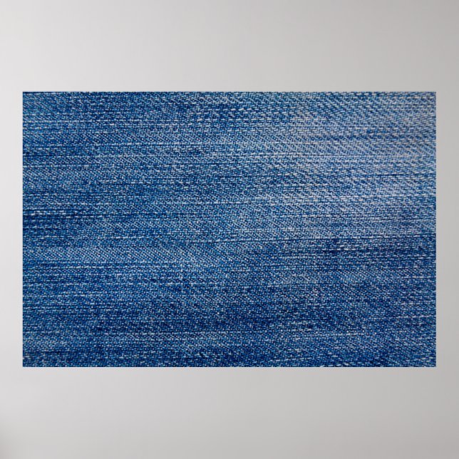 Jeans Stoff denim Struktur blau Poster (Vorne)