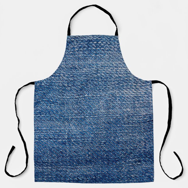 Jeans Stoff denim Struktur blau Schürze (Vorderseite)