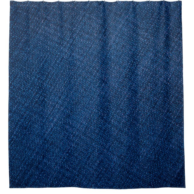 Jeans-Textur der Marine Duschvorhang (Vorderseite)