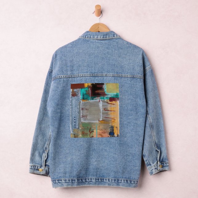 Jeansjacke mit abstrakter Kunst (Hangar)
