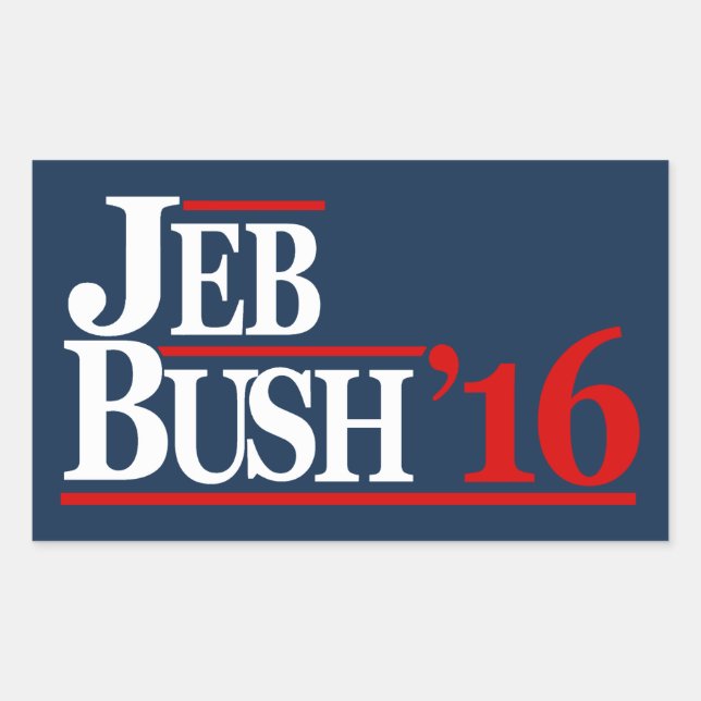 Jeb Bush 2016 Stickers (Vorderseite)