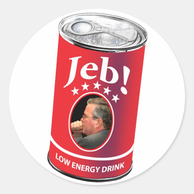Jeb Bush für Präsident Spaß, Niedrigenergiekgeträn Runder Aufkleber (Vorderseite)