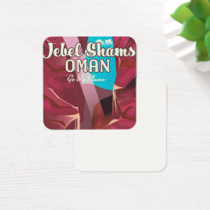 Jebel Shams, affiche de voyage d'Oman vintage.