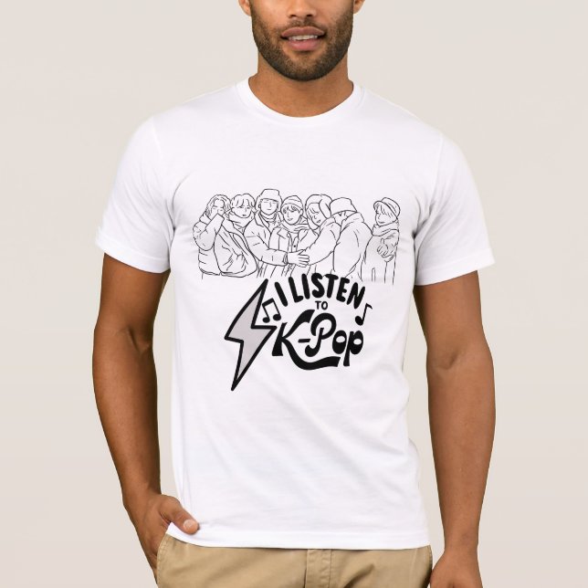 J'écoute K-Pop T-Shirt (Devant)