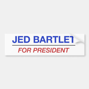 JED BARTLET für Präsidenten-Autoaufkleber Autoaufkleber