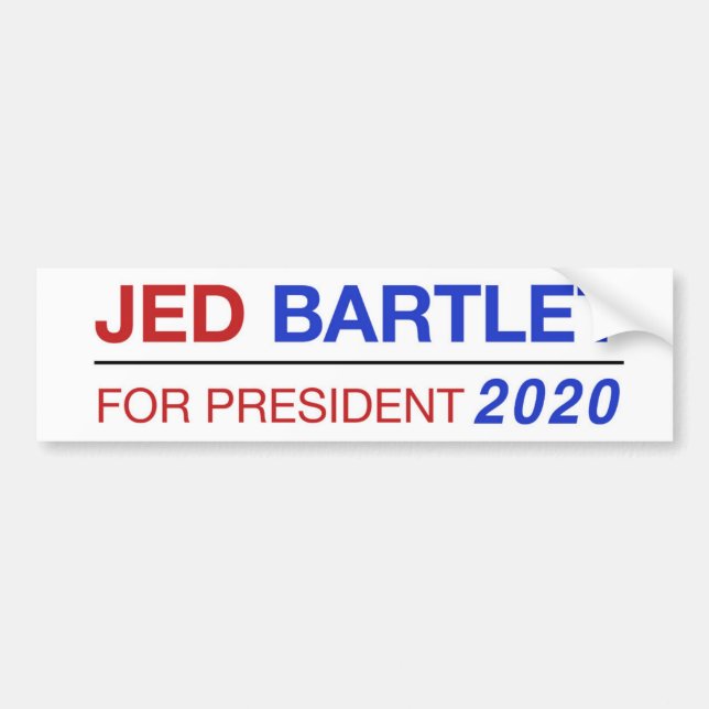 Jed Bartlet für PräsidentenAutoaufkleber 2020 Autoaufkleber (Vorne)