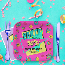 JEDE ALTER 90er Retro-Geburtstagsparty rosa person