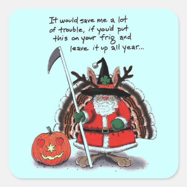 Jede Anlässe abgedeckt Quadratischer Aufkleber (Vorderseite)