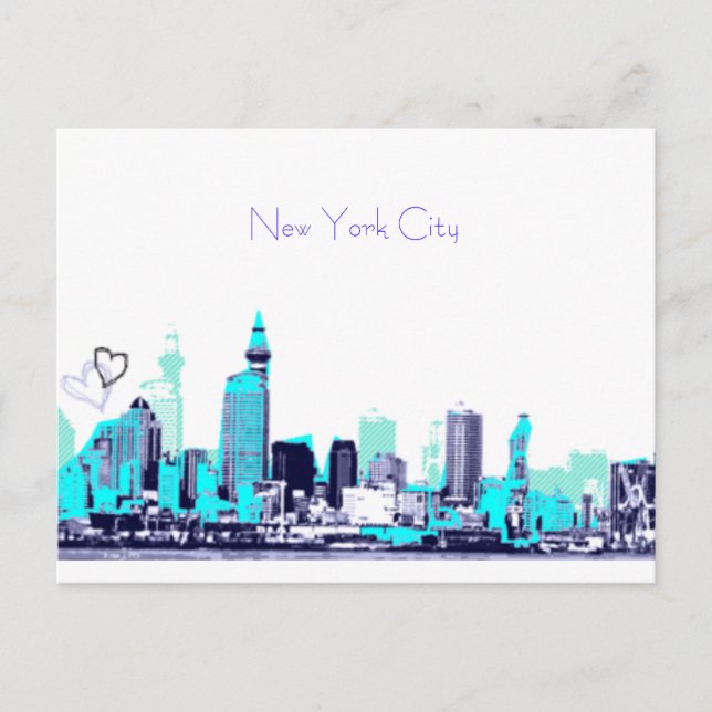 jede Aussicht, New York City Postkarte (Vorderseite)