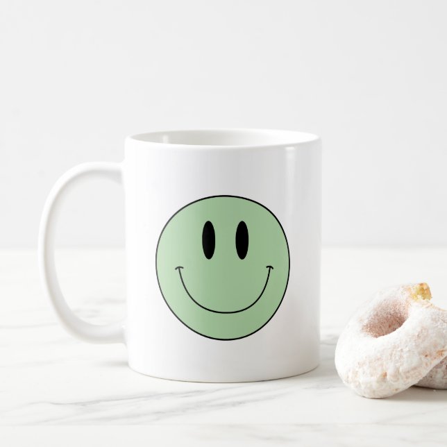 Jede beliebige Farbe oder Muster SMILIE-FACE-Tasse Kaffeetasse (Mit Donut)