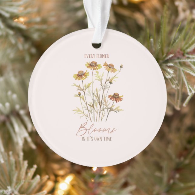 Jede Blume blüht in ihrer eigenen Zeit - rustikale Ornament (Baum)