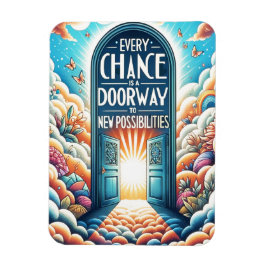 Jede Chance ist eine Tür Magnet