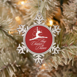 Jede Chance zu tanzen Schneeflocke Zwiebeln Weihna Schneeflocken Zinn-Ornament