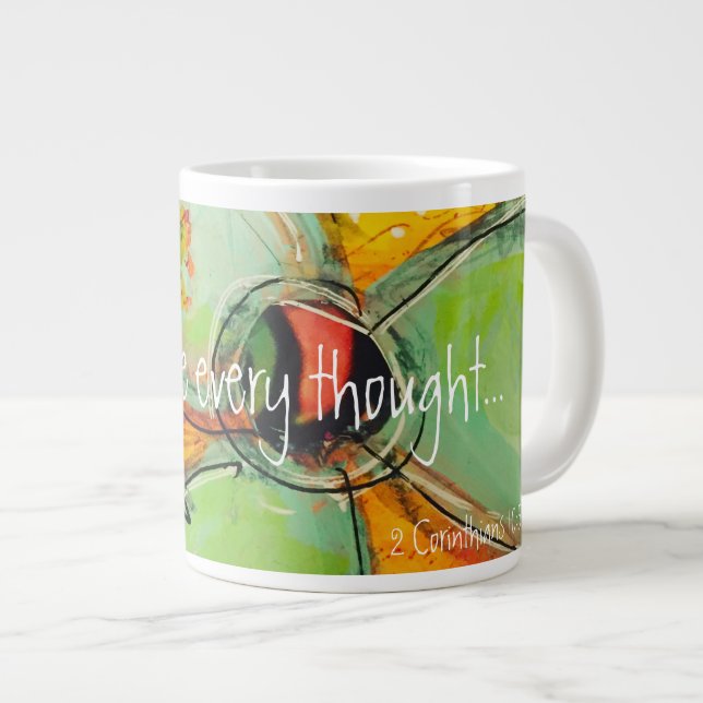 Jede denkbare Schrift-Tasse in Gefangenschaft brin Jumbo-Tasse (Vorderseite Rechts)