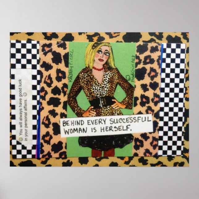 JEDE ERFOLGREICHE FRAU IST SELBST HINTER SICH. POSTER (Vorne)