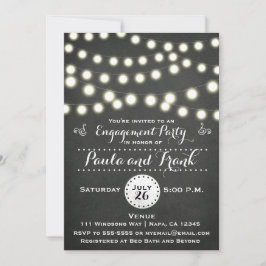 Jede Event Chalkboard String Lights-Verlobung Einladung