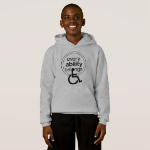 Jede Fähigkeit gehört Inklusiver Minimalismus Hoodie