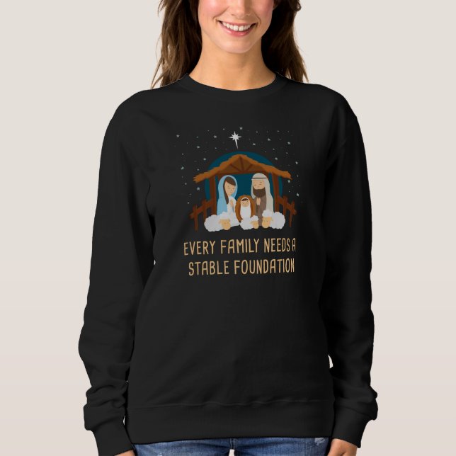 Jede Familie braucht eine stabile Stiftung - Weihn Sweatshirt (Vorderseite)