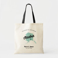 Jede Farbe Alaska Karte Hochzeitungs-Begrüßungstas