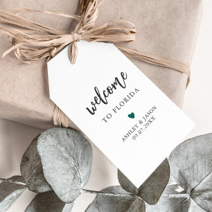 Jede Farbe Begrüßungstafel, Begrüßungstasche Geschenkanhänger