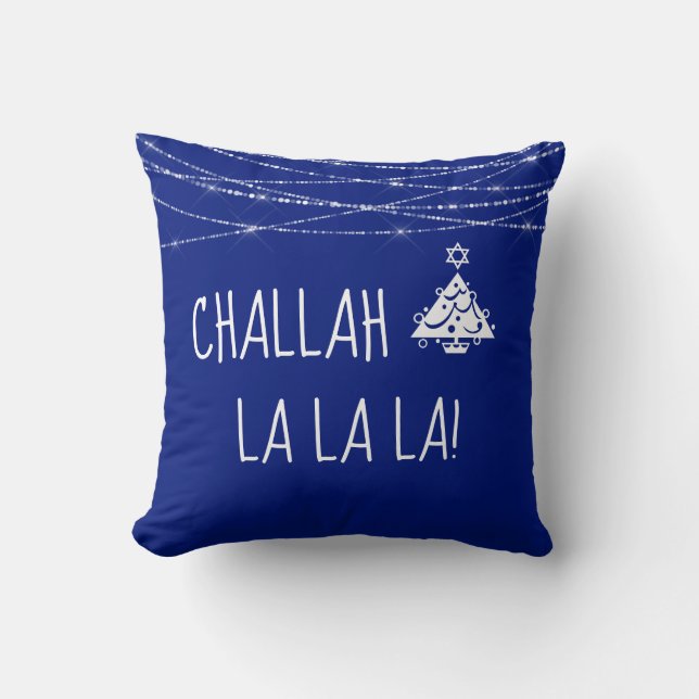 Jede Farbe Challah La La La La La Christmas Hanukk Kissen (Vorderseite)
